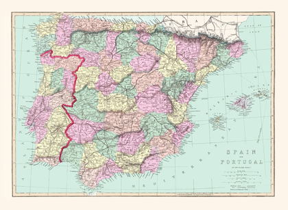Picture of SPAIN PORTUGAL - WILLIAMS 1873