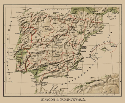 Picture of SPAIN PORTUGAL - SONNENSCHEIN 1880