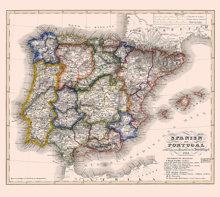 Picture of SPAIN PORTUGAL - PERTHES 1834