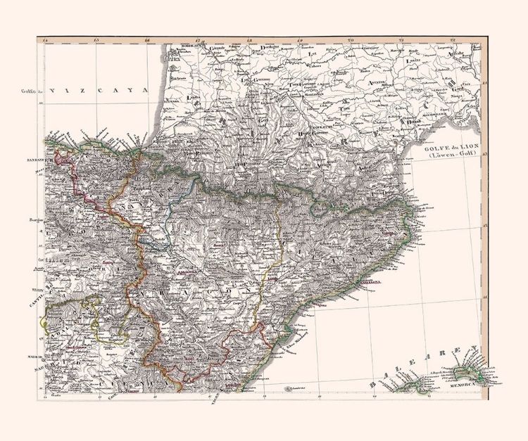 Picture of NORTHEAST SPAIN - PERTHES 1850