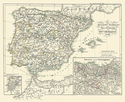 Picture of SPAIN PORTUGAL - PERTHES 1854