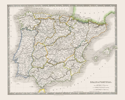 Picture of SPAIN PORTUGAL - DOWER 1844