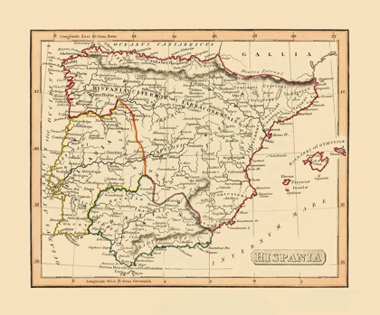 Picture of SPAIN PORTUGAL - THOMAS 1835