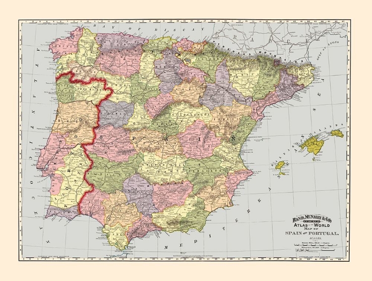 Picture of SPAIN PORTUGAL - RAND MCNALLY 1897