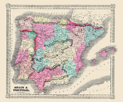 Picture of SPAIN PORTUGAL - SCHONBERG 1865
