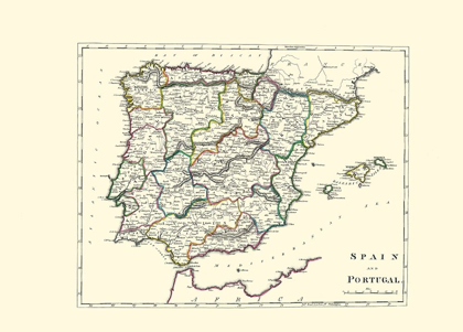 Picture of SPAIN PORTUGAL - CAREY 1814