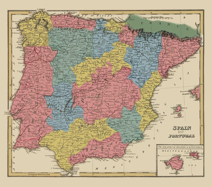 Picture of SPAIN PORTUGAL - LUCAS 1823