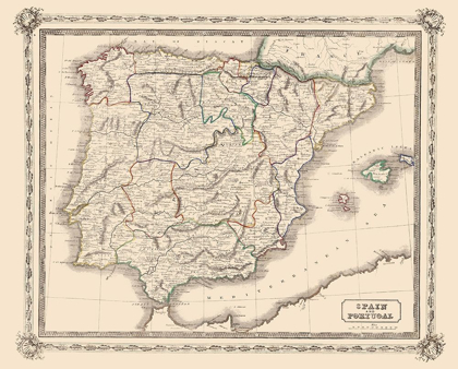 Picture of SPAIN PORTUGAL - LOTHIAN 1848