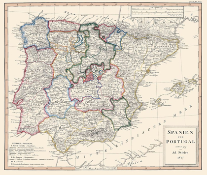 Picture of SPAIN PORTUGAL - PERTHES 1817