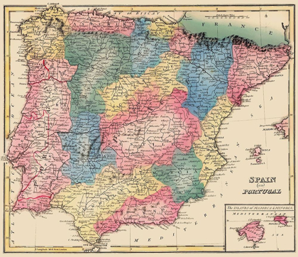 Picture of SPAIN PORTUGAL - LUCAS 1823