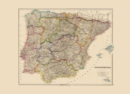 Picture of SPAIN PORTUGAL - ARROWSMITH 1844