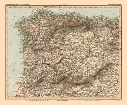 Picture of NORTH WEST SPAIN PORTUGAL - STIELER 1885