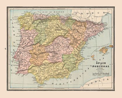 Picture of SPAIN PORTUGAL - CRAM 1888