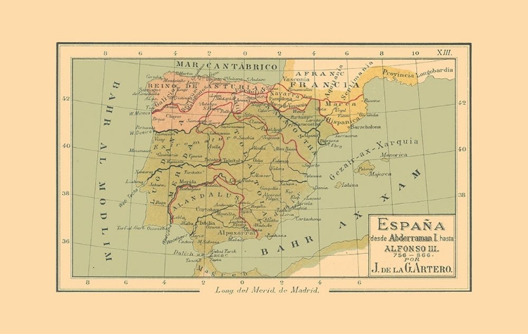 Picture of SPAIN 756 AD TO 866 AD - ARTERO 1879