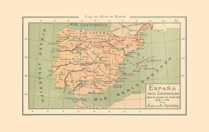 Picture of SPAIN 572 AD TO 711 AD - ARTERO 1879