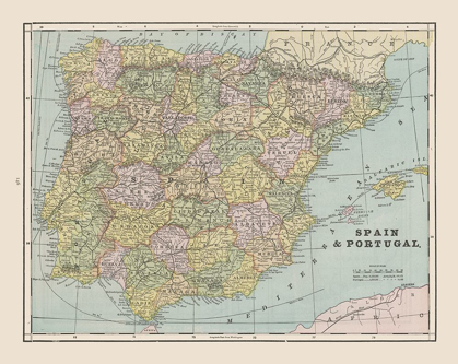 Picture of SPAIN PORTUGAL - CRAM 1892