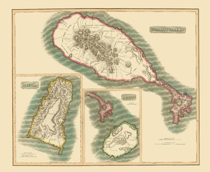 Picture of ST CHRISTOPHERS ST LUCIA NEVIS - THOMSON 1815
