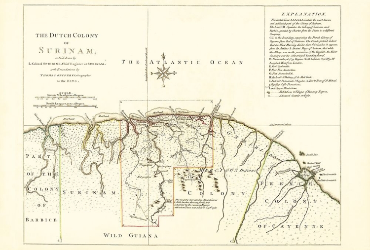 Picture of DUTCH COLONY SURINAM SOUTH AMERICA - JEFFERYS 1771