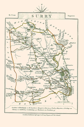 Picture of SURREY COUNTY ENGLAND - CARY 1792