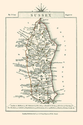 Picture of SUSSEX COUNTY ENGLAND - CARY 1792