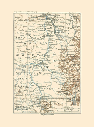 Picture of ANGLO EGYPTIAN SUDAN AFRICA - BAEDEKER 1913