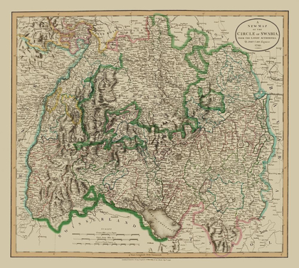 Picture of SWABIA REGION GERMANY - CARY 1799