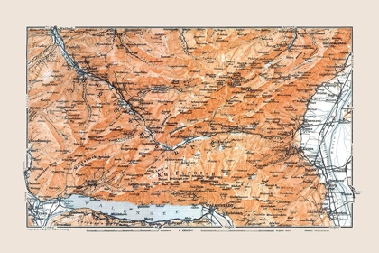 Picture of TOGGENBURG REGION SWITZERLAND - BAEDEKER 1921