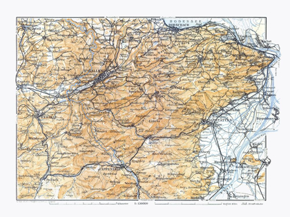 Picture of NORTHEASTERN SWITZERLAND - BAEDEKER 1921