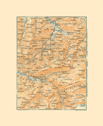 Picture of MUOTATHAL REGION SWITZERLAND - BAEDEKER 1921