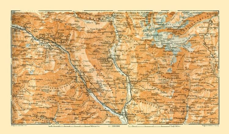 Picture of SOBRIO REGION SWITZERLAND - BAEDEKER 1921