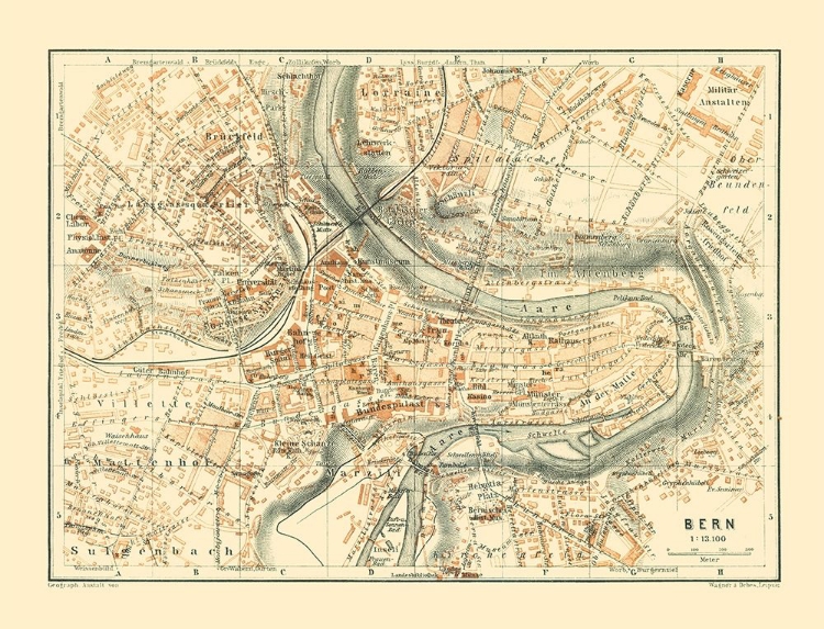 Picture of BERN SWITZERLAND - BAEDEKER 1921