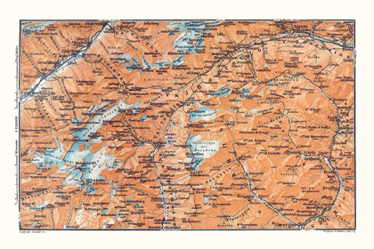 Picture of GRIES GLACIER REGION SWITZERLAND - BAEDEKER 1921