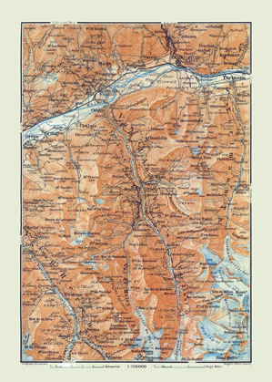 Picture of VAL DANNIVIERS REGION SWITZERLAND - BAEDEKER 1921