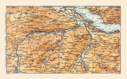 Picture of ZWEISIMMEN SWITZERLAND - BAEDEKER 1921