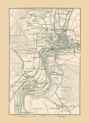 Picture of SCHAFFHAUSEN SWITZERLAND - BAEDEKER 1896