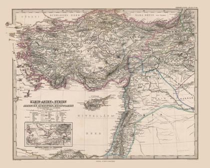 Picture of ASIA MINOR SYRIA TURKEY - STIELER 1885