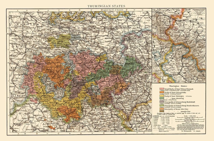 Picture of THURINGEN STATE GERMANY - ANDREE 1895