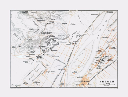 Picture of THEBES EGYPT - BAEDEKER 1913