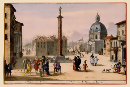 Picture of TRAJAN COLUMN ROME ITALY - VISSCHER 1681