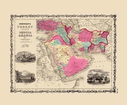 Picture of TURKEY PERSIA ARABIA - JOHNSON 1860