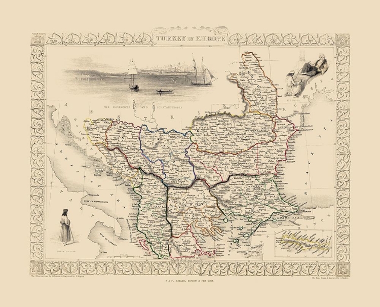 Picture of EUROPE TURKEY - TALLIS 1851