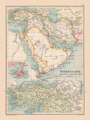 Picture of TURKEY ARABIA PERSIA - BARTHOLOMEW 1892