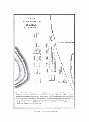 Picture of BATTLE OF ZAMA - TUNISIA - OXFORD 1828