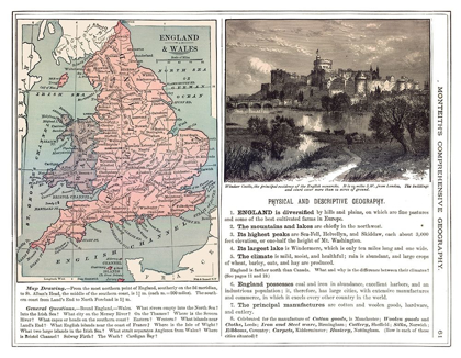 Picture of ENGLAND WALES - MONTEITH 1882