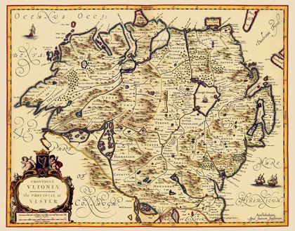 Picture of ULSTER PROVINCE IRELAND - JANSSON 1646