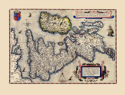 Picture of ENGLAND SCOTLAND WALES - ORTELIUS 1570