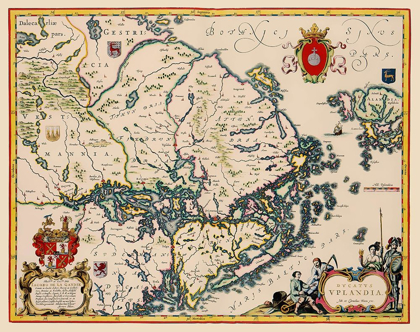 Picture of UPPLAND PROVINCE SWEDEN - BLAEU 1640