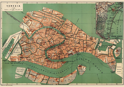 Picture of VENICE ITALY - BAEDEKER 1886