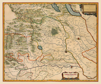 Picture of VERCELLI REGION ITALY - BLAEU 1640