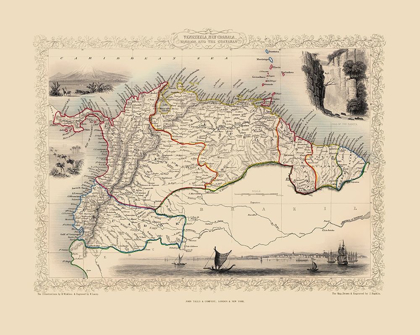 Picture of VENEZUELA NEW GRANADA ECUADOR GUYANA - TALLIS 1851